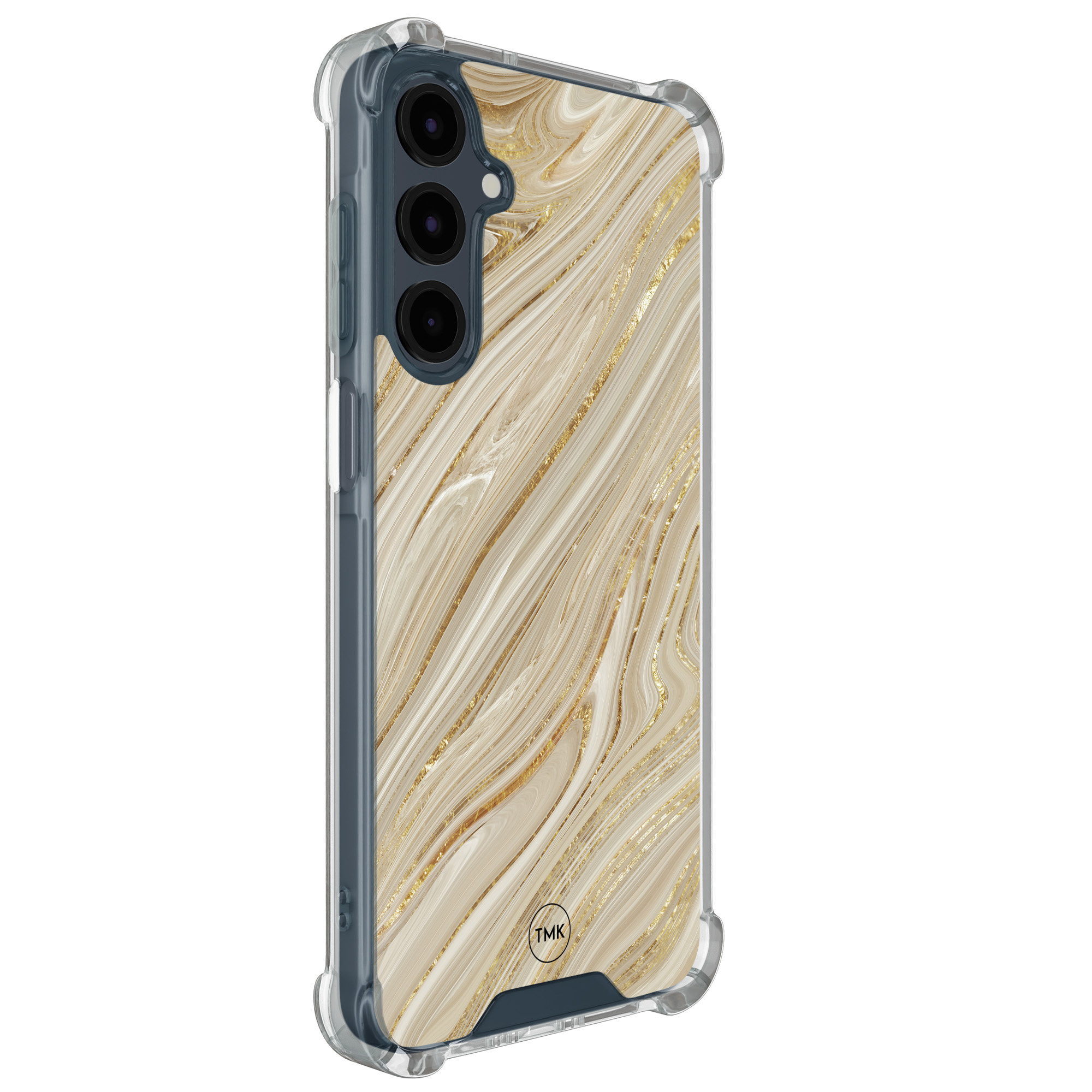 TMK Samsung Galaxy A17 shockproof hoesje - Golden marble