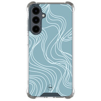 TMK Samsung Galaxy A17 shockproof hoesje - Soft blue waves