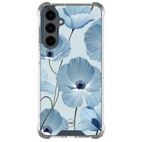 TMK Samsung Galaxy A17 shockproof hoesje - Blauw bloemenveld