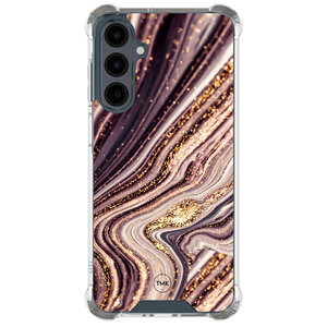 Casevibes Samsung Galaxy A17 shockproof hoesje - Golden pink marble