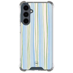 TMK Samsung Galaxy A17 shockproof hoesje - Pastelblauwe strepen