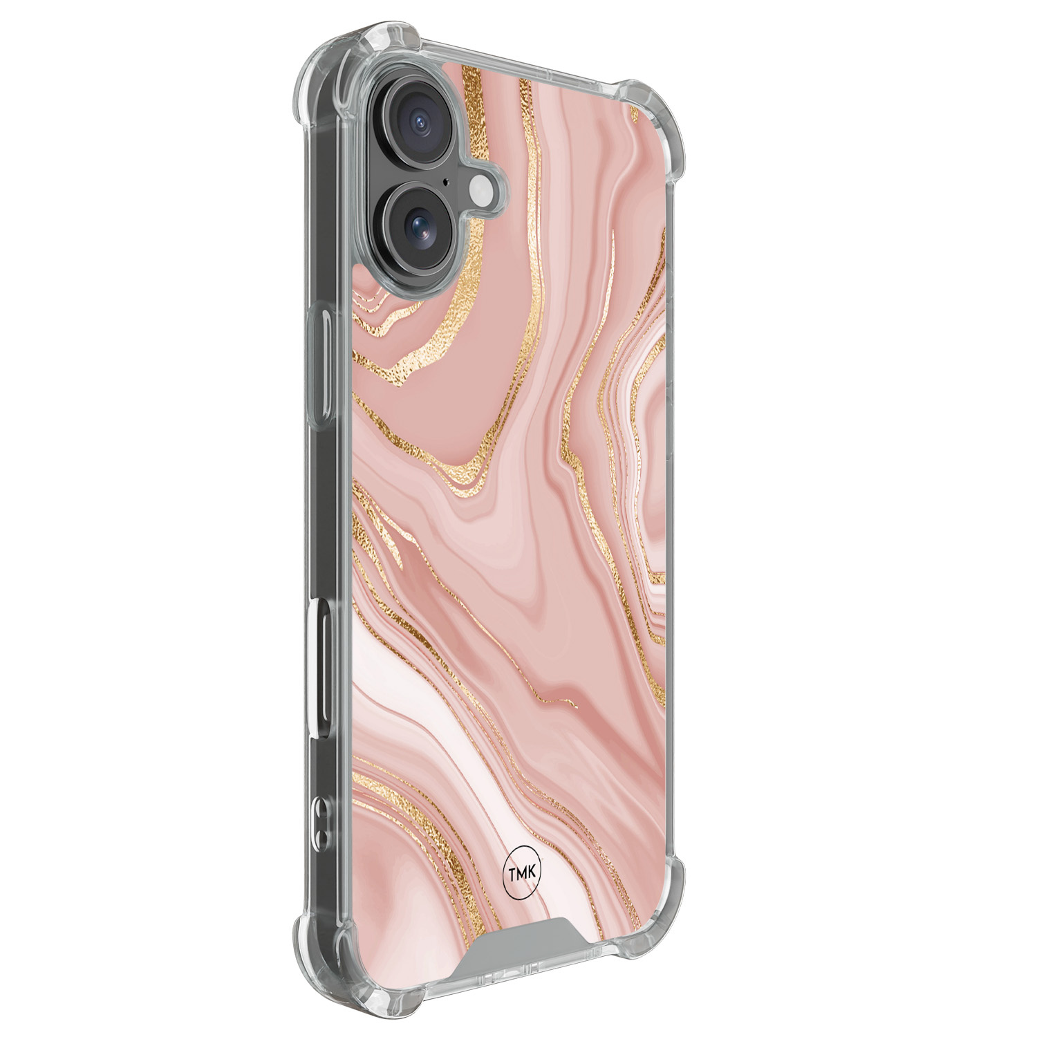 TMK iPhone 17 shockproof hoesje - Rose marble