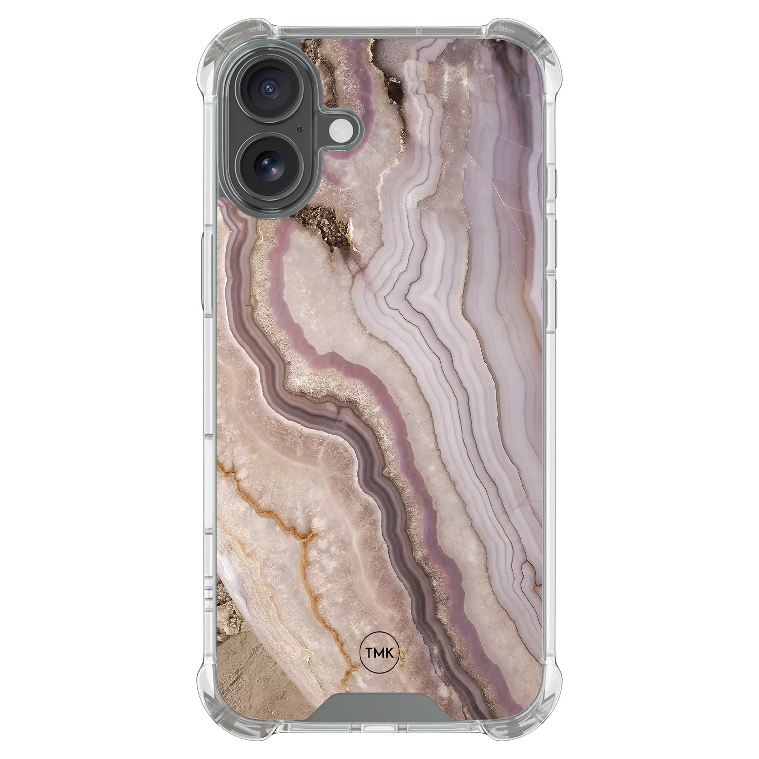 TMK iPhone 17 shockproof hoesje - Blush marble