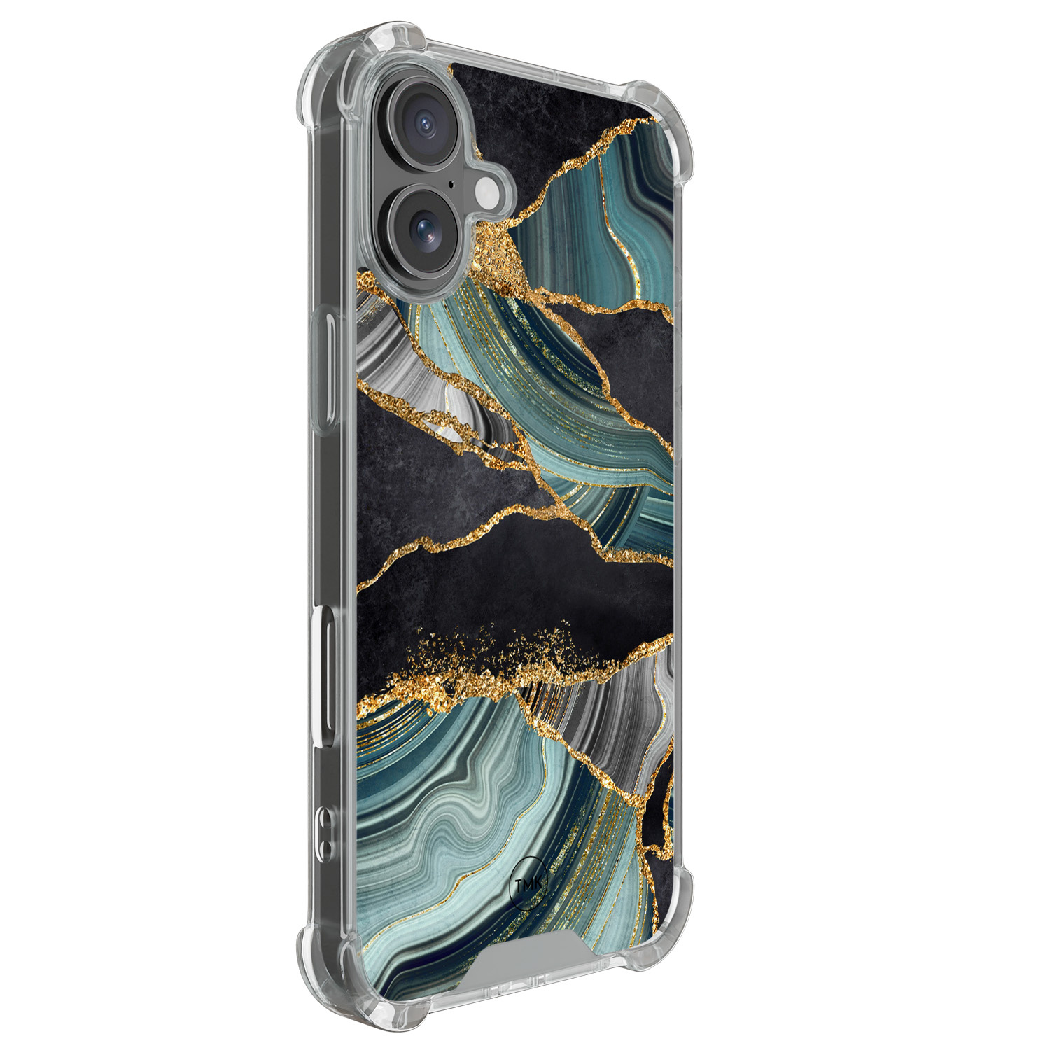 TMK iPhone 17 shockproof hoesje - Marble jade stone