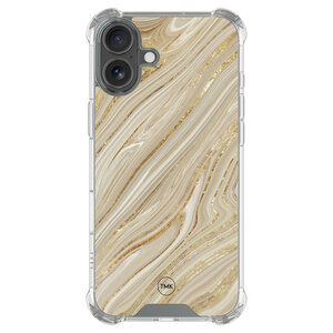 Casevibes iPhone 17 shockproof hoesje - Golden marble