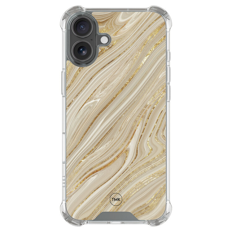 Casevibes iPhone 17 shockproof hoesje - Golden marble