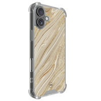 TMK iPhone 17 shockproof hoesje - Golden marble