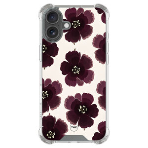 Casevibes iPhone 17 shockproof hoesje - Burgundy flowers