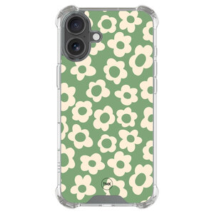 TMK iPhone 17 shockproof hoesje - Retro cute flowers