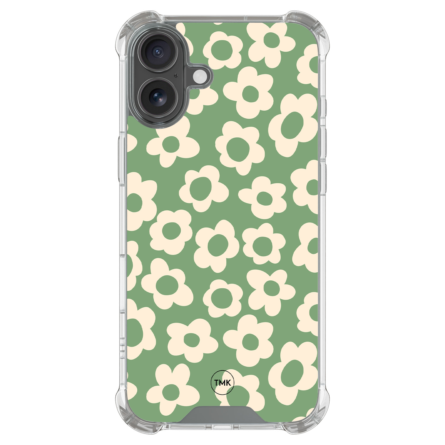 TMK iPhone 17 shockproof hoesje - Retro cute flowers