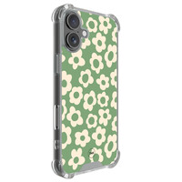 TMK iPhone 17 shockproof hoesje - Retro cute flowers