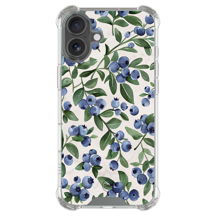 TMK iPhone 17 shockproof hoesje - Blueberries