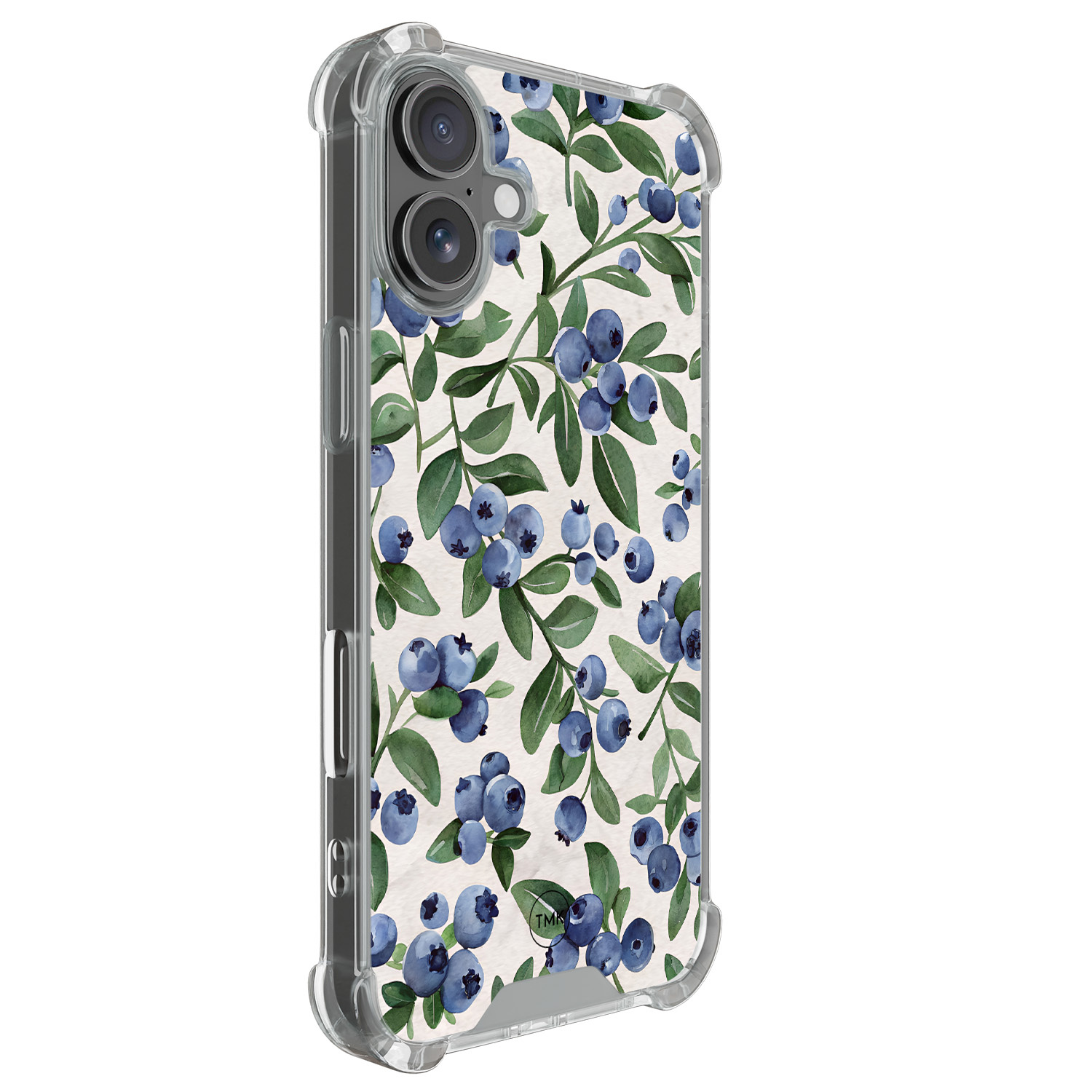 TMK iPhone 17 shockproof hoesje - Blueberries