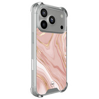 TMK iPhone 17 Pro shockproof hoesje - Rose marble