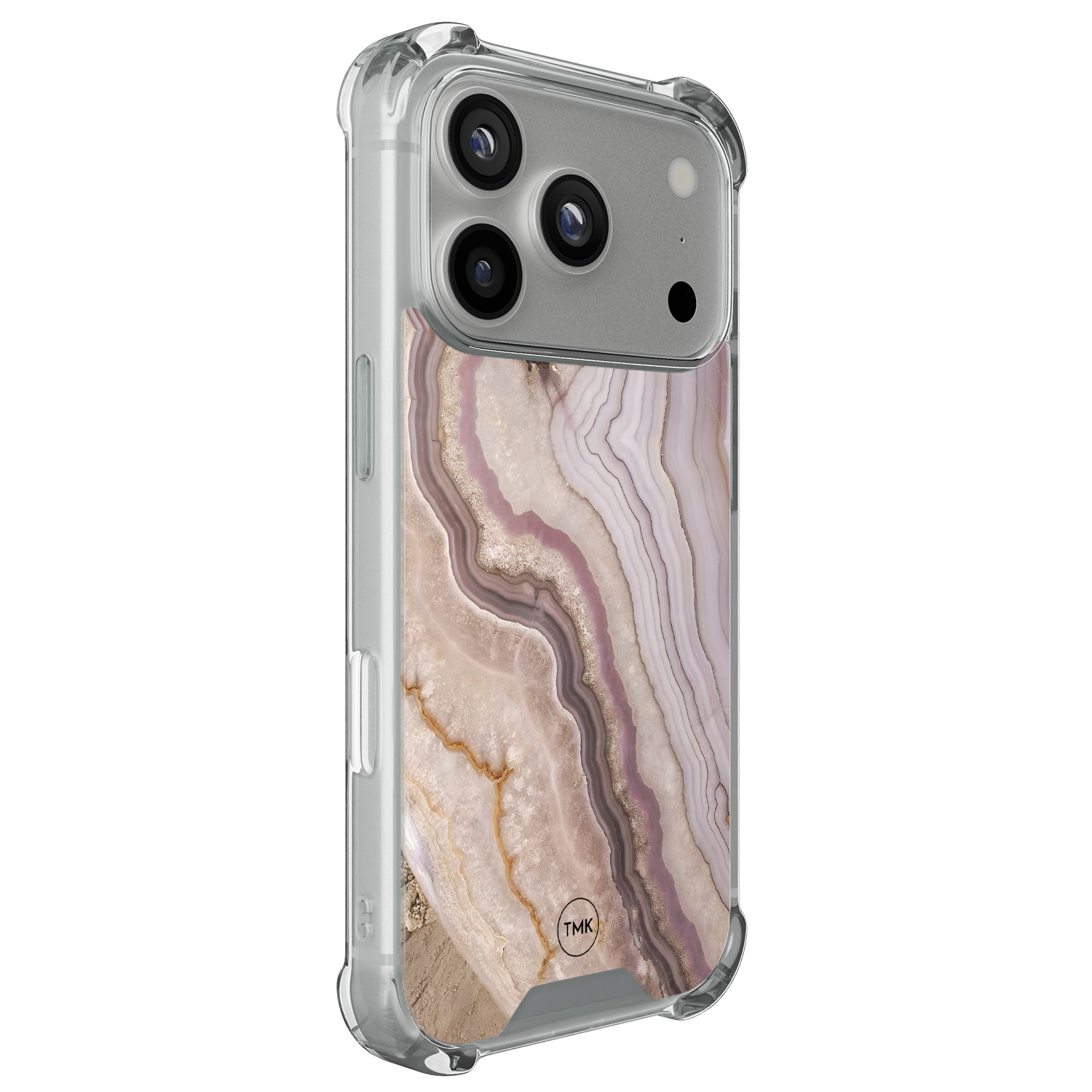 TMK iPhone 17 Pro shockproof hoesje - Blush marble