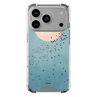 TMK iPhone 17 Pro shockproof hoesje - Moon birds