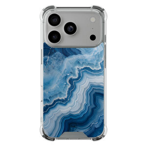 TMK iPhone 17 Pro shockproof hoesje - Skystone marble