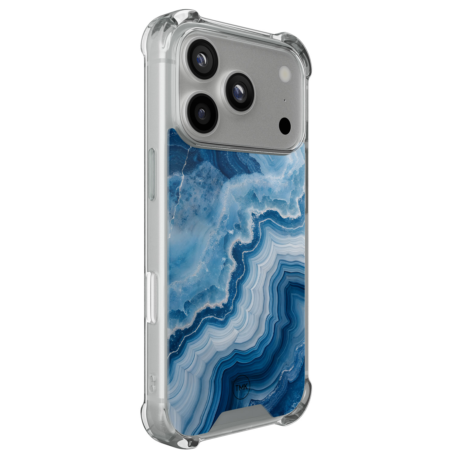 TMK iPhone 17 Pro shockproof hoesje - Skystone marble