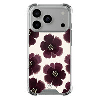TMK iPhone 17 Pro shockproof hoesje - Burgundy flowers