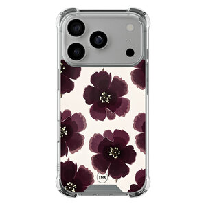 TMK iPhone 17 Pro shockproof hoesje - Burgundy flowers