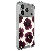 TMK iPhone 17 Pro shockproof hoesje - Burgundy flowers