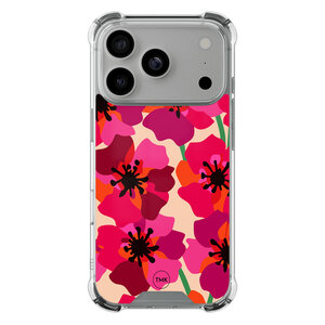 TMK iPhone 17 Pro shockproof hoesje - Pink floral bliss