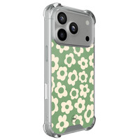 TMK iPhone 17 Pro shockproof hoesje - Retro cute flowers
