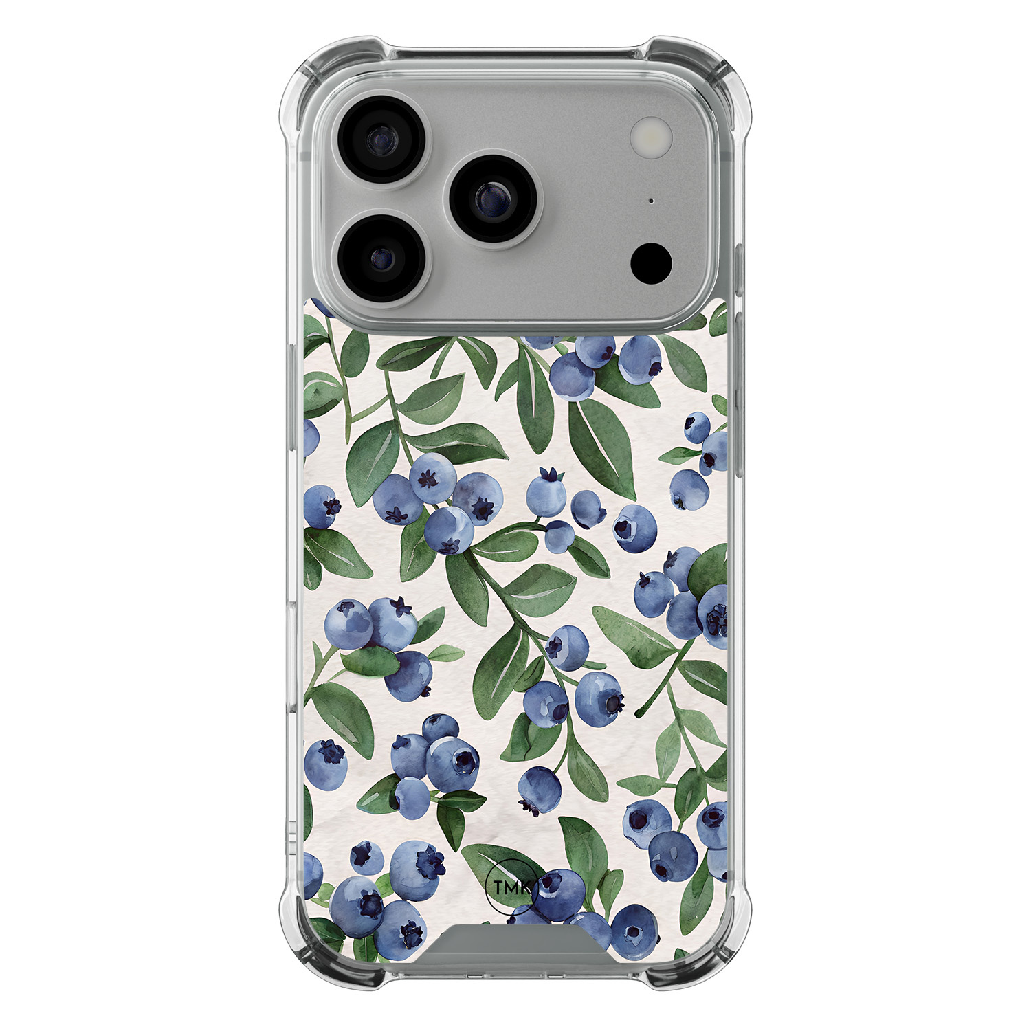 TMK iPhone 17 Pro shockproof hoesje - Blueberries