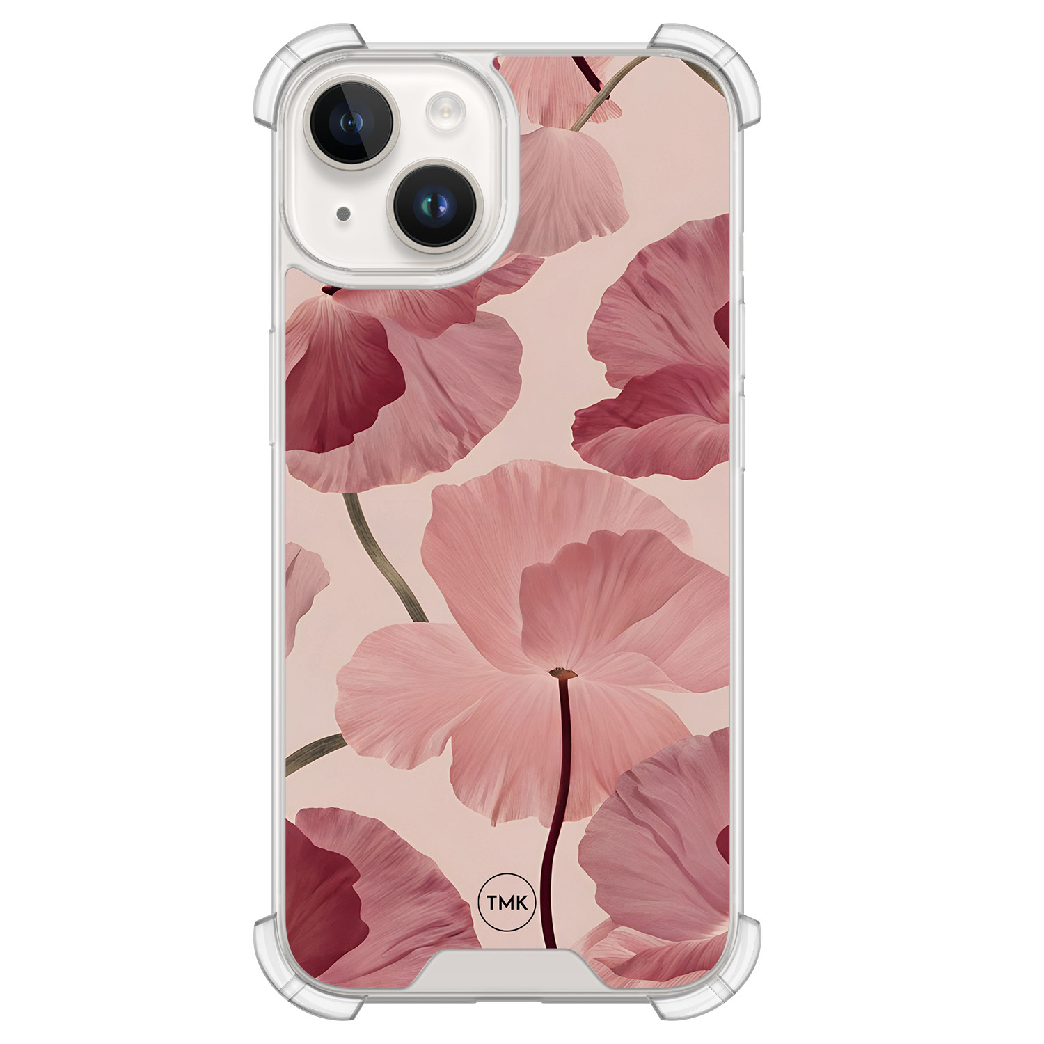 TMK iPhone 14 shockproof hoesje - Vintage blossom