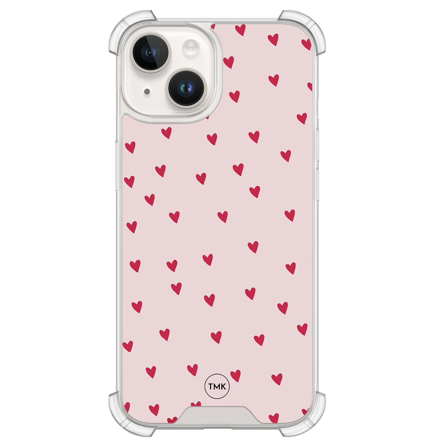 TMK iPhone 14 shockproof hoesje - Cute hearts