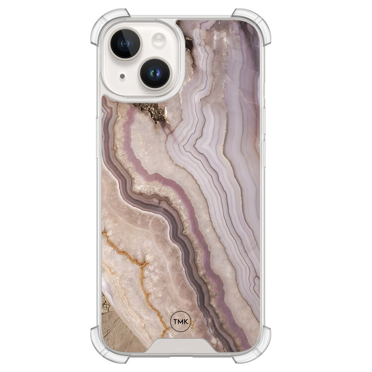 TMK iPhone 14 shockproof hoesje - Blush marble