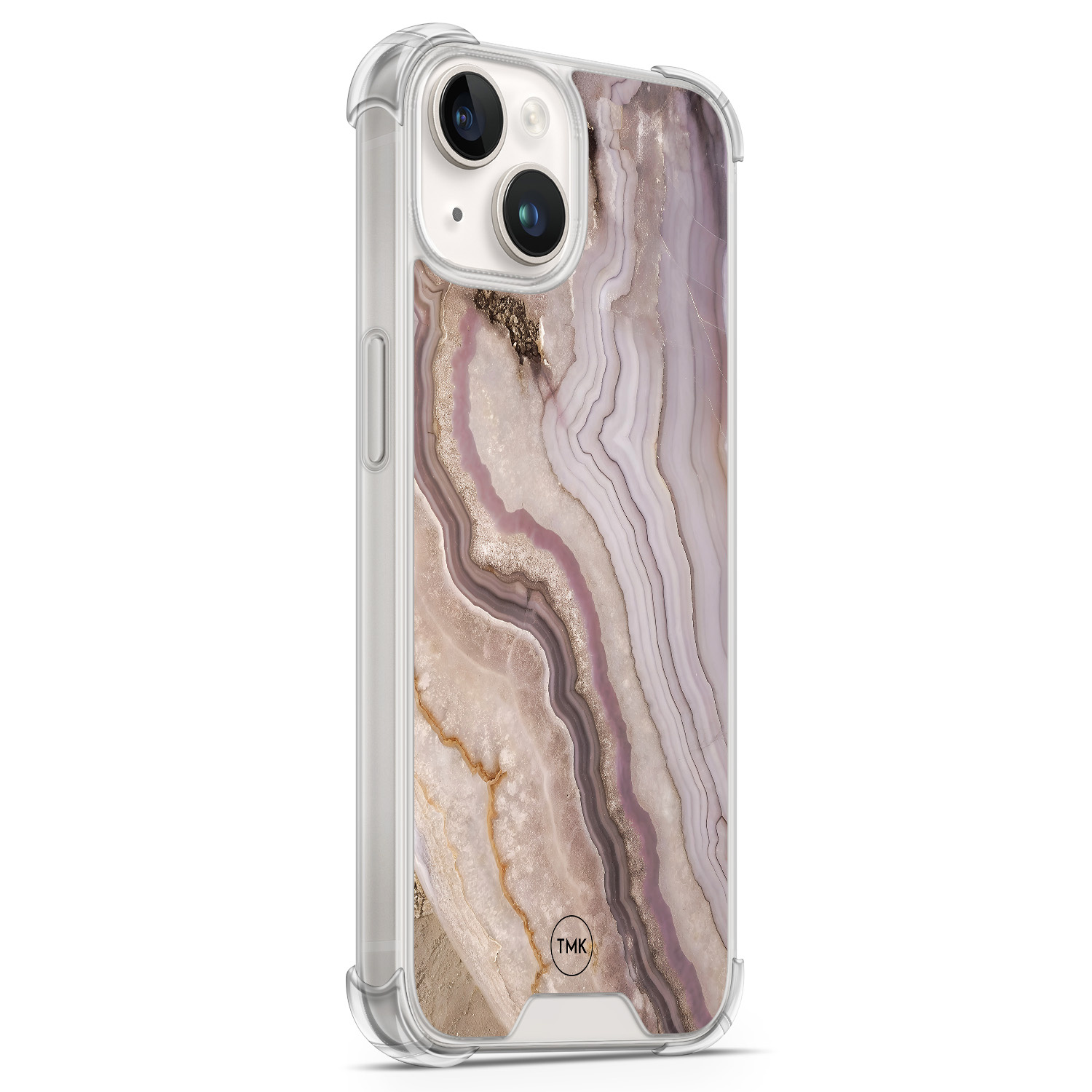 TMK iPhone 14 shockproof hoesje - Blush marble