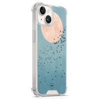 TMK iPhone 14 shockproof hoesje - Moon birds