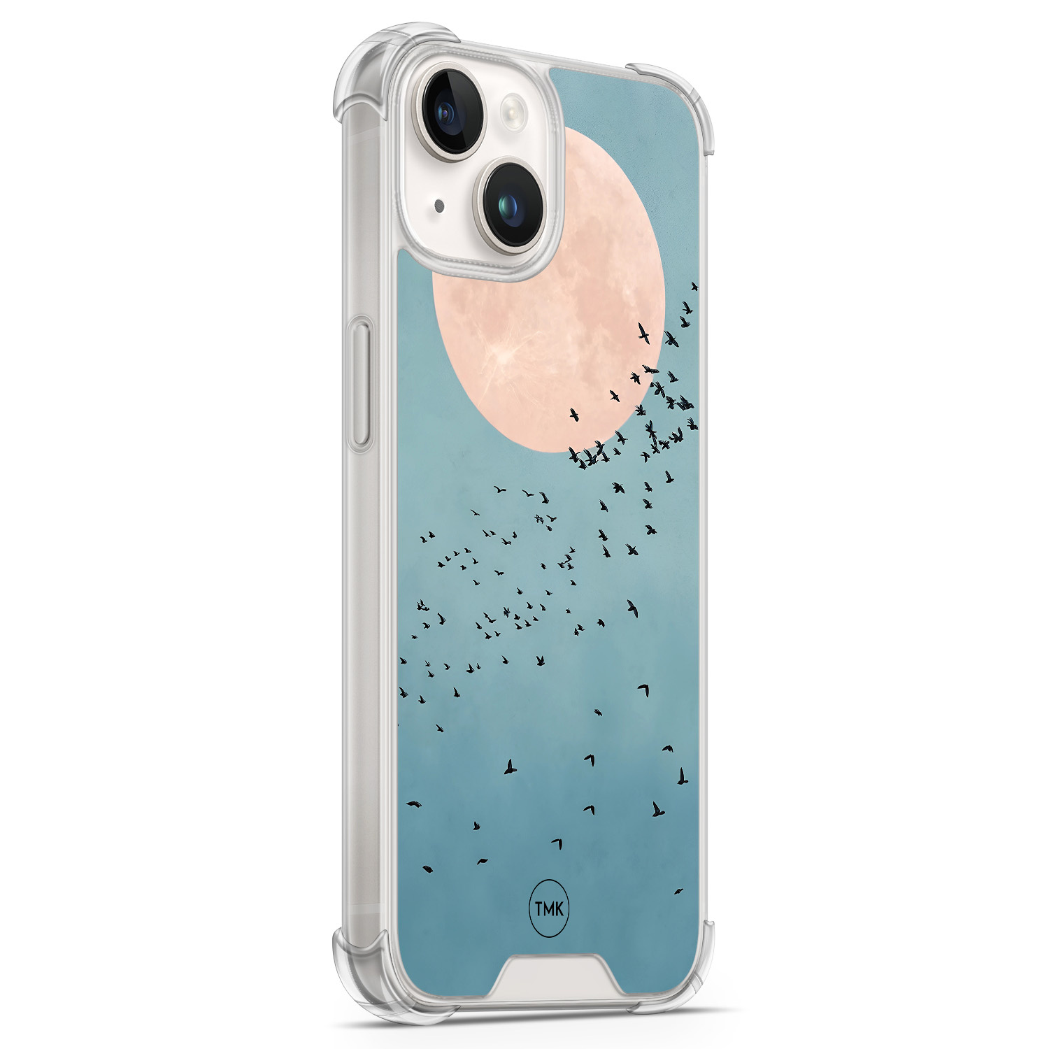TMK iPhone 14 shockproof hoesje - Moon birds