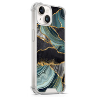 TMK iPhone 14 shockproof hoesje - Marble jade stone