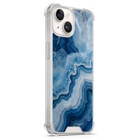 TMK iPhone 14 shockproof hoesje - Skystone marble