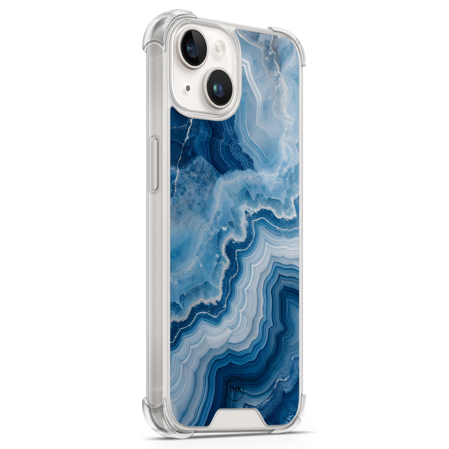 TMK iPhone 14 shockproof hoesje - Skystone marble