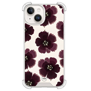 Casevibes iPhone 14 shockproof hoesje - Burgundy flowers