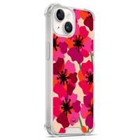TMK iPhone 14 shockproof hoesje - Pink floral bliss