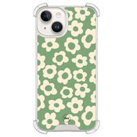 TMK iPhone 14 shockproof hoesje - Retro cute flowers