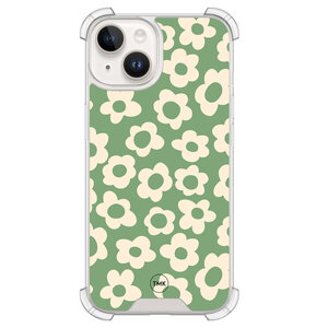 TMK iPhone 14 shockproof hoesje - Retro cute flowers