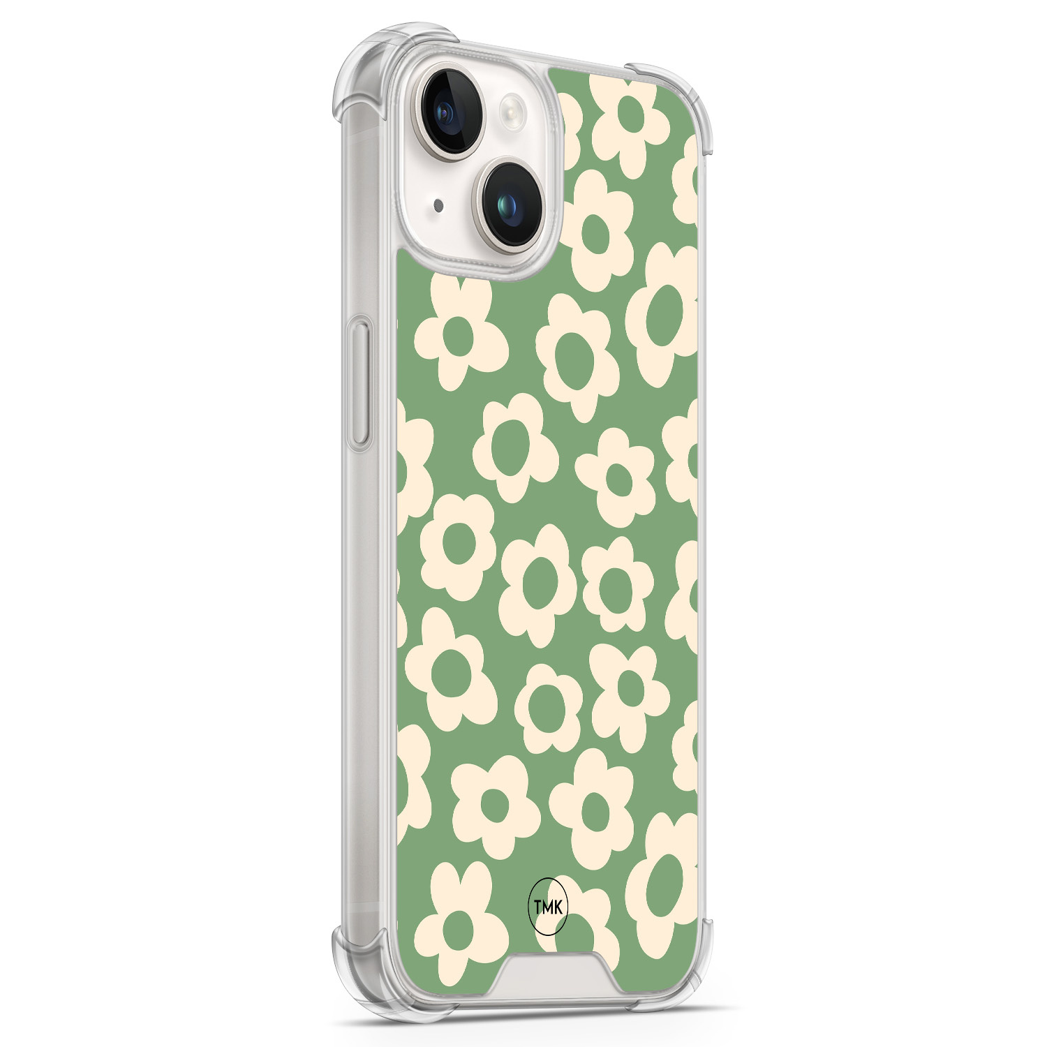 TMK iPhone 14 shockproof hoesje - Retro cute flowers