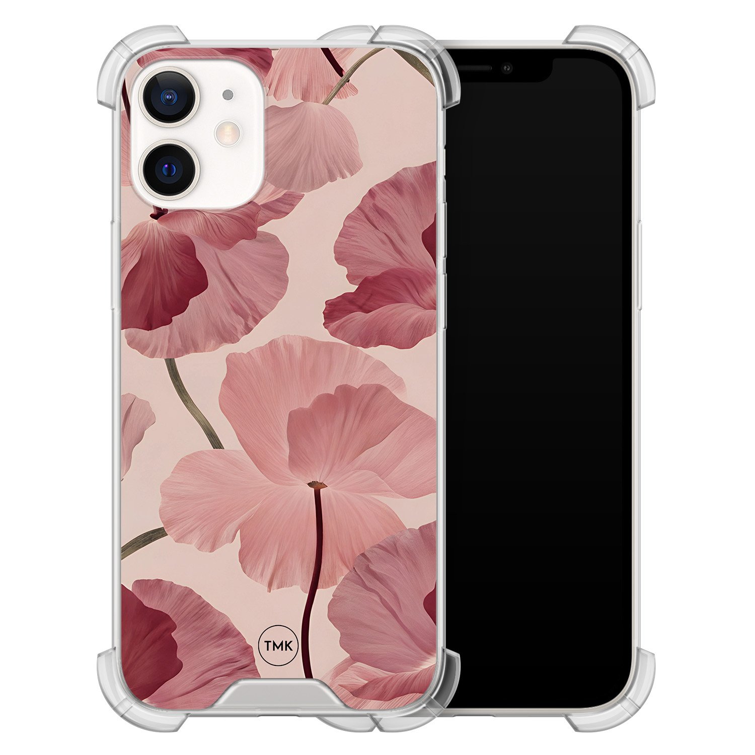 TMK iPhone 12 mini shockproof hoesje - Vintage blossom