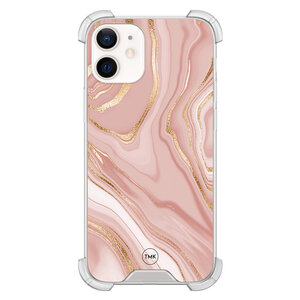 Casevibes iPhone 12 mini shockproof hoesje - Rose marble