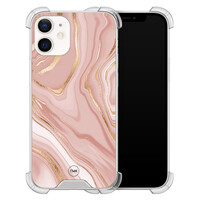 TMK iPhone 12 mini shockproof hoesje - Rose marble