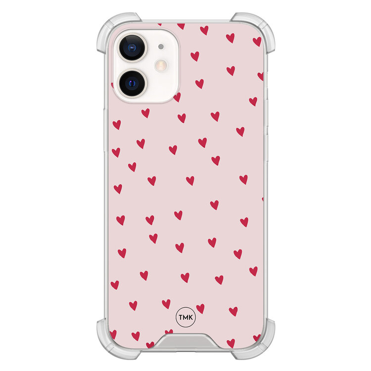 TMK iPhone 12 mini shockproof hoesje - Cute hearts
