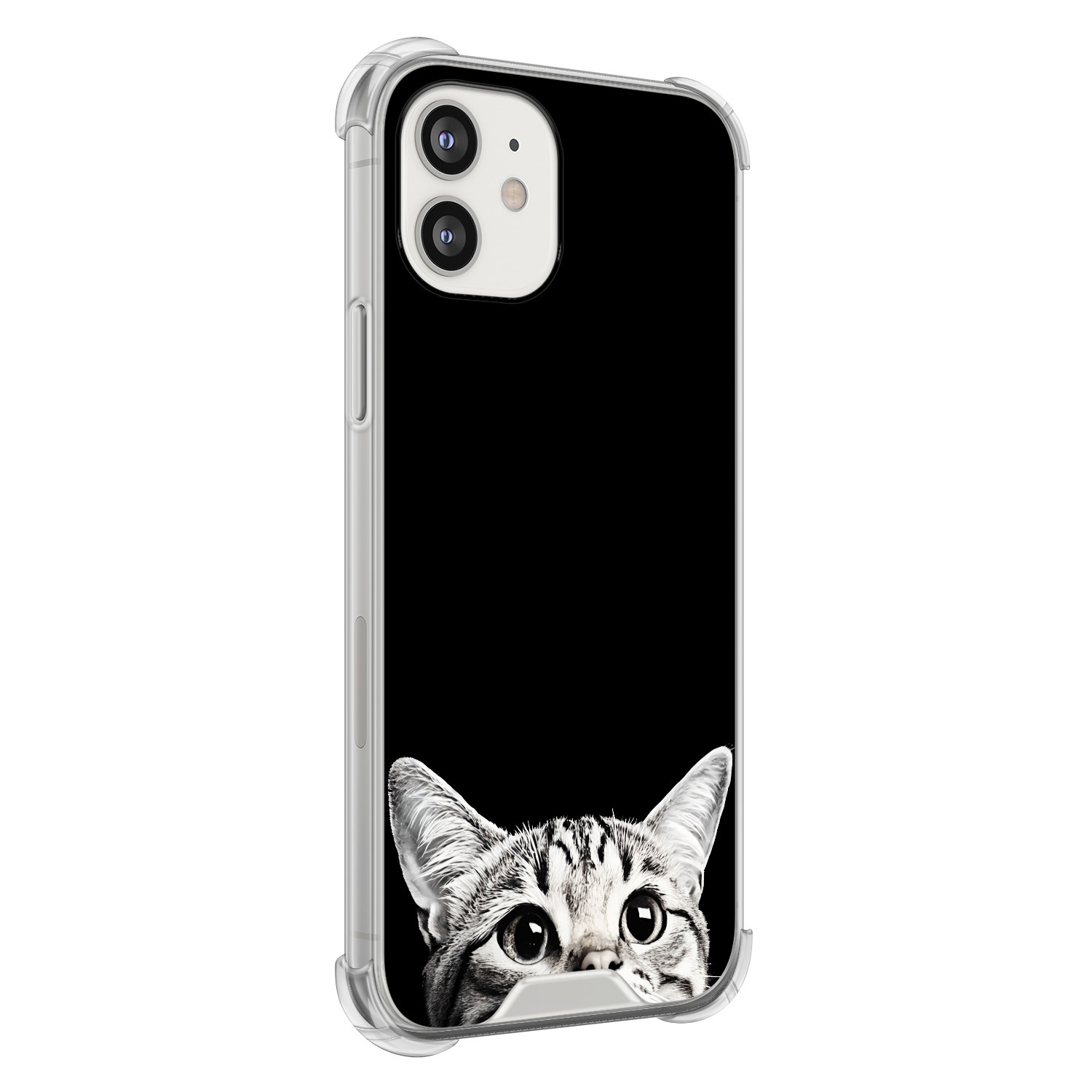 TMK iPhone 12 mini shockproof hoesje - Kat kiekeboe