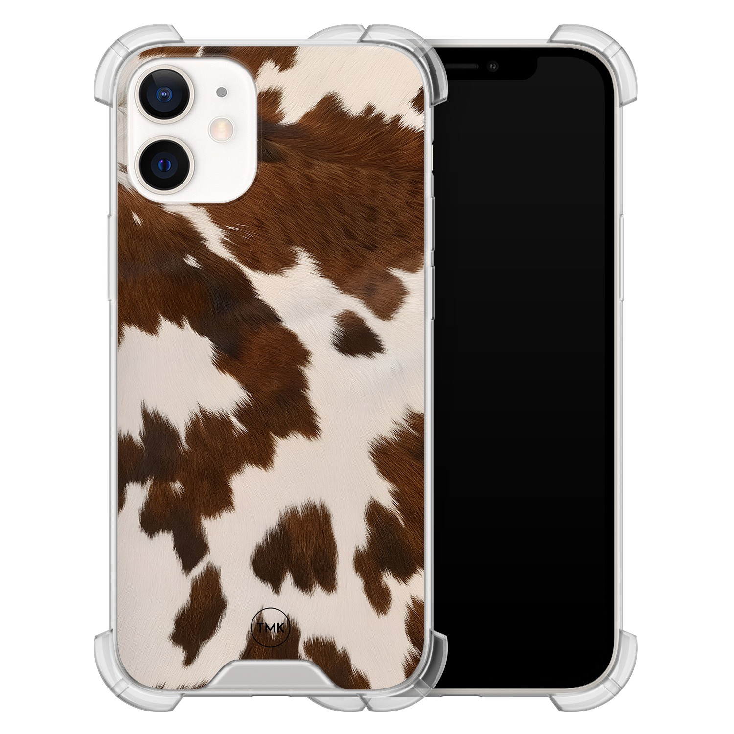 TMK iPhone 12 mini shockproof hoesje - Cow vibe