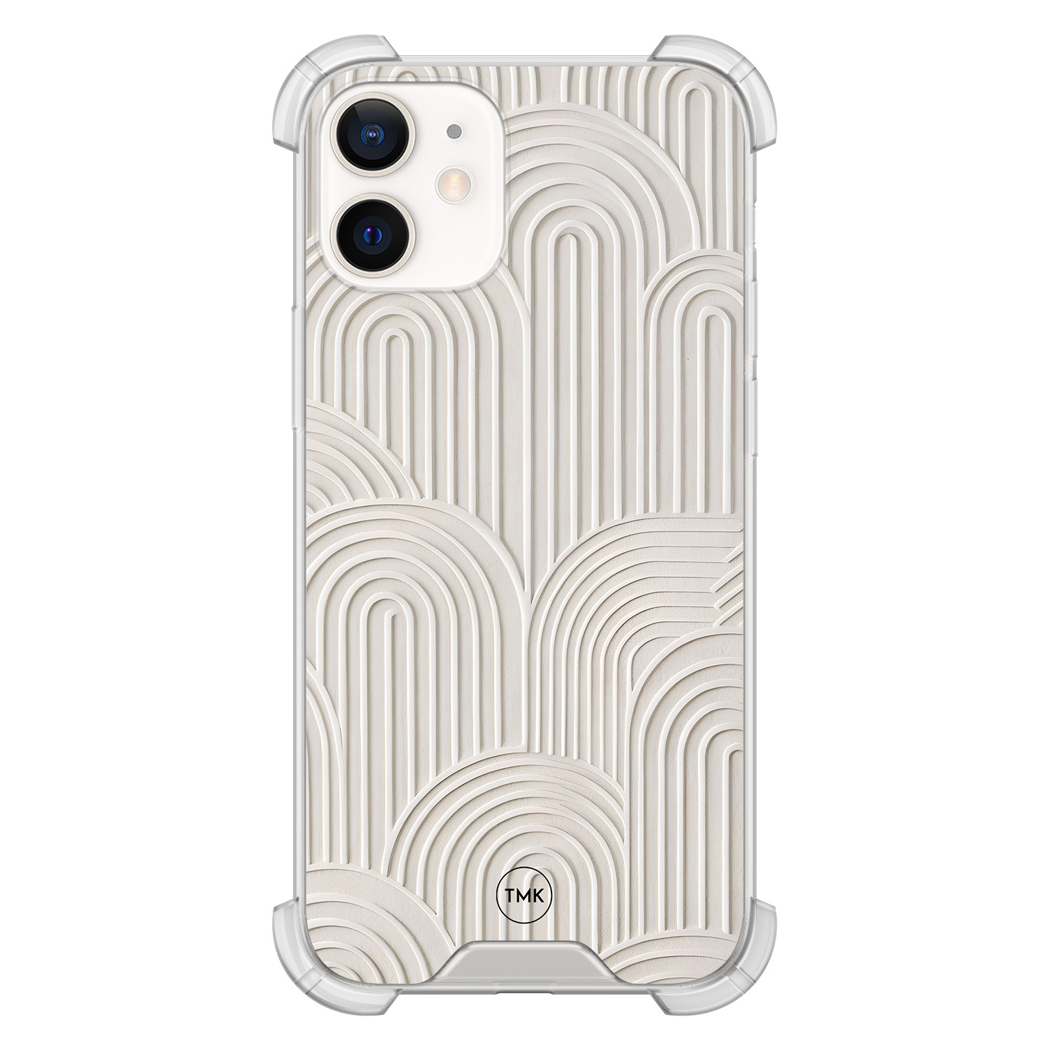 TMK iPhone 12 mini shockproof hoesje - Sand curves