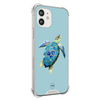 TMK iPhone 12 mini shockproof hoesje - Schildpad